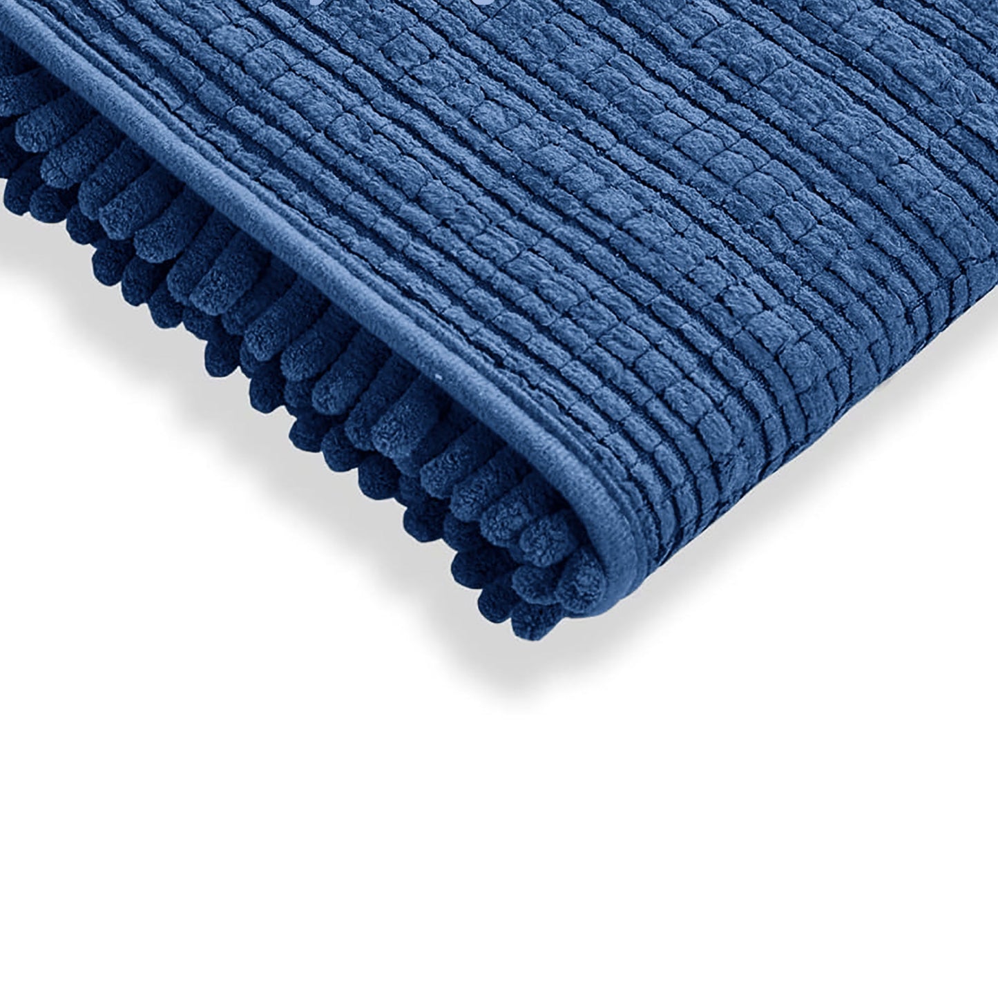 2-Piece Blue Plush Chenille Bath Mat Set – Soft, Absorbent & Non-Slip Bathroom Rugs