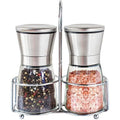 Stainless Steel Salt and Pepper Grinder Set, Adjustable Salt Grinder