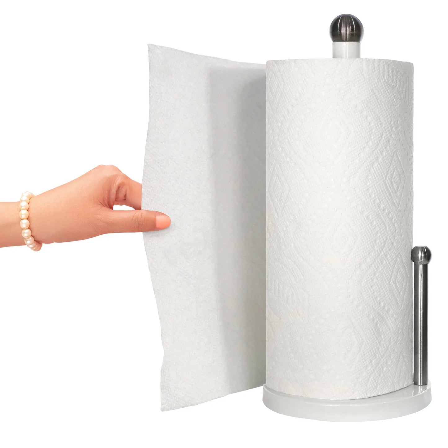 Enamel Coated Steel Paper Towel Holder (Black)