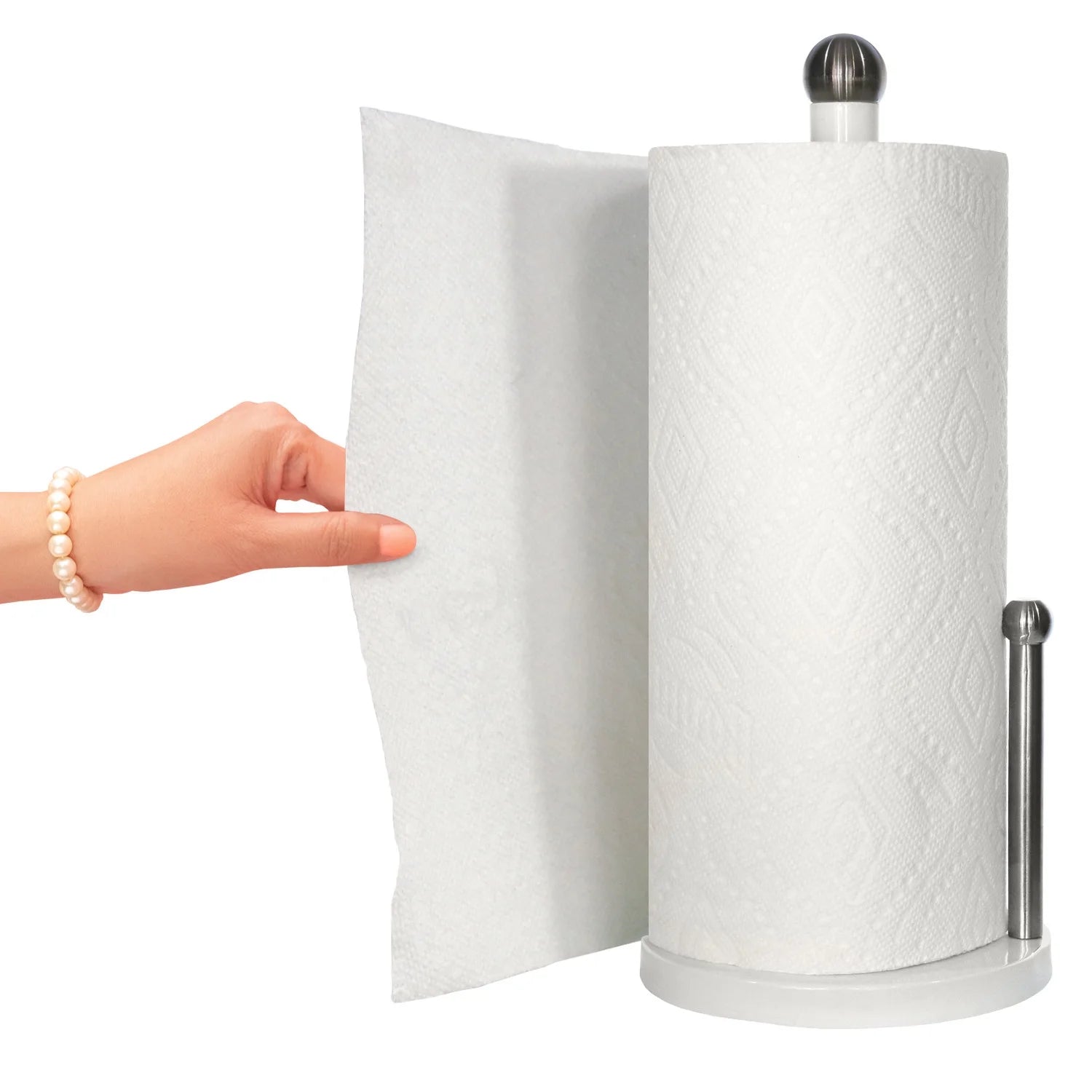 Enamel Coated Steel Paper Towel Holder (Black)