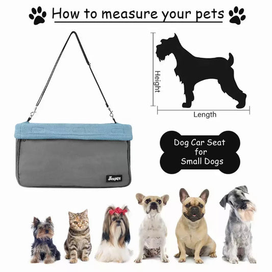Dog Booster Car Seat – Safe, Cozy & Travel-Ready (Up to 24 lbs) JESPET