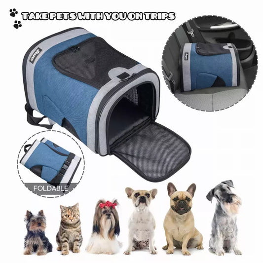 JESPET pet backpack carrier for small dog and puppy soft travel backpack for hiking, walking, and outdoor family activities