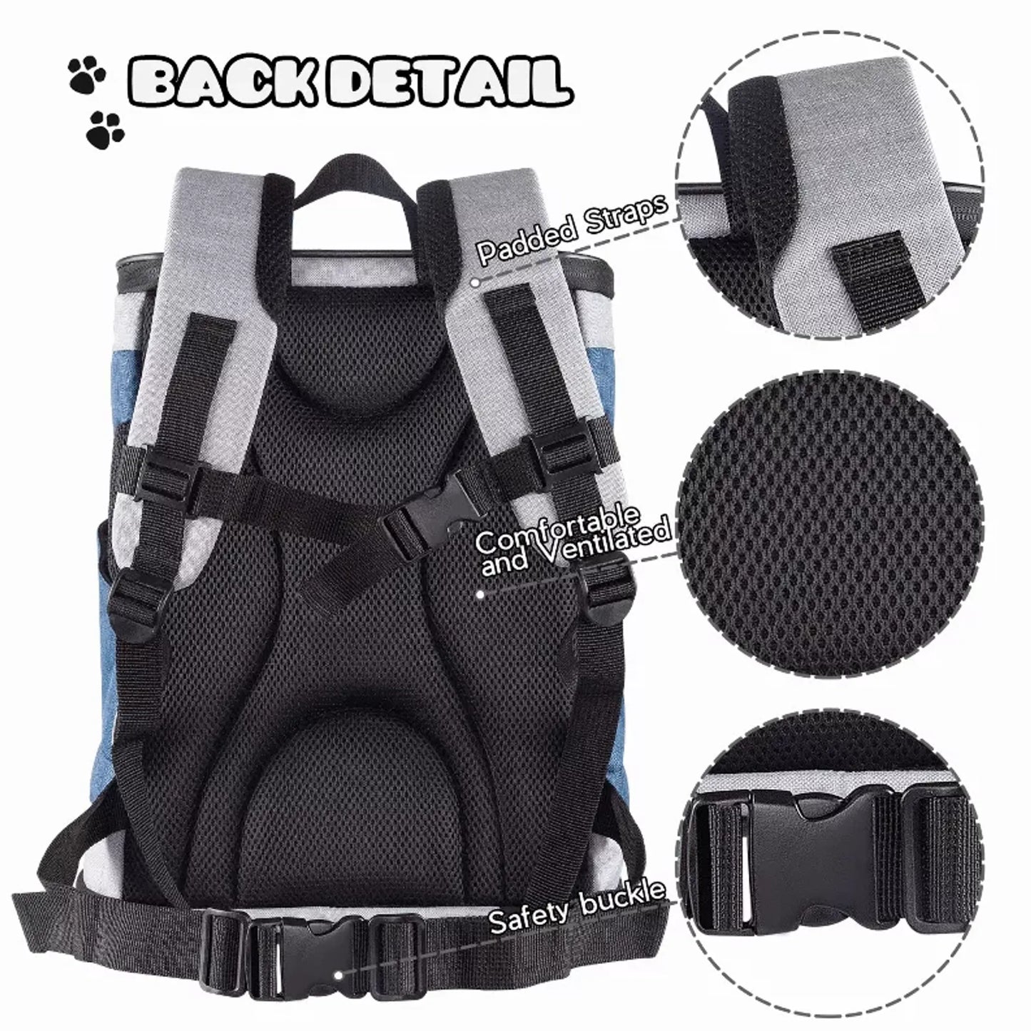 JESPET pet backpack carrier for small dog and puppy soft travel backpack for hiking, walking, and outdoor family activities