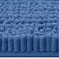 Large Blue Plush Chenille Bath Mat – Soft, Absorbent & Non-Slip Bathroom Rug