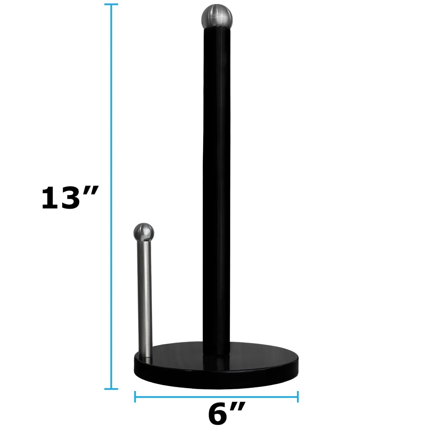 Enamel Coated Steel Paper Towel Holder (Black)