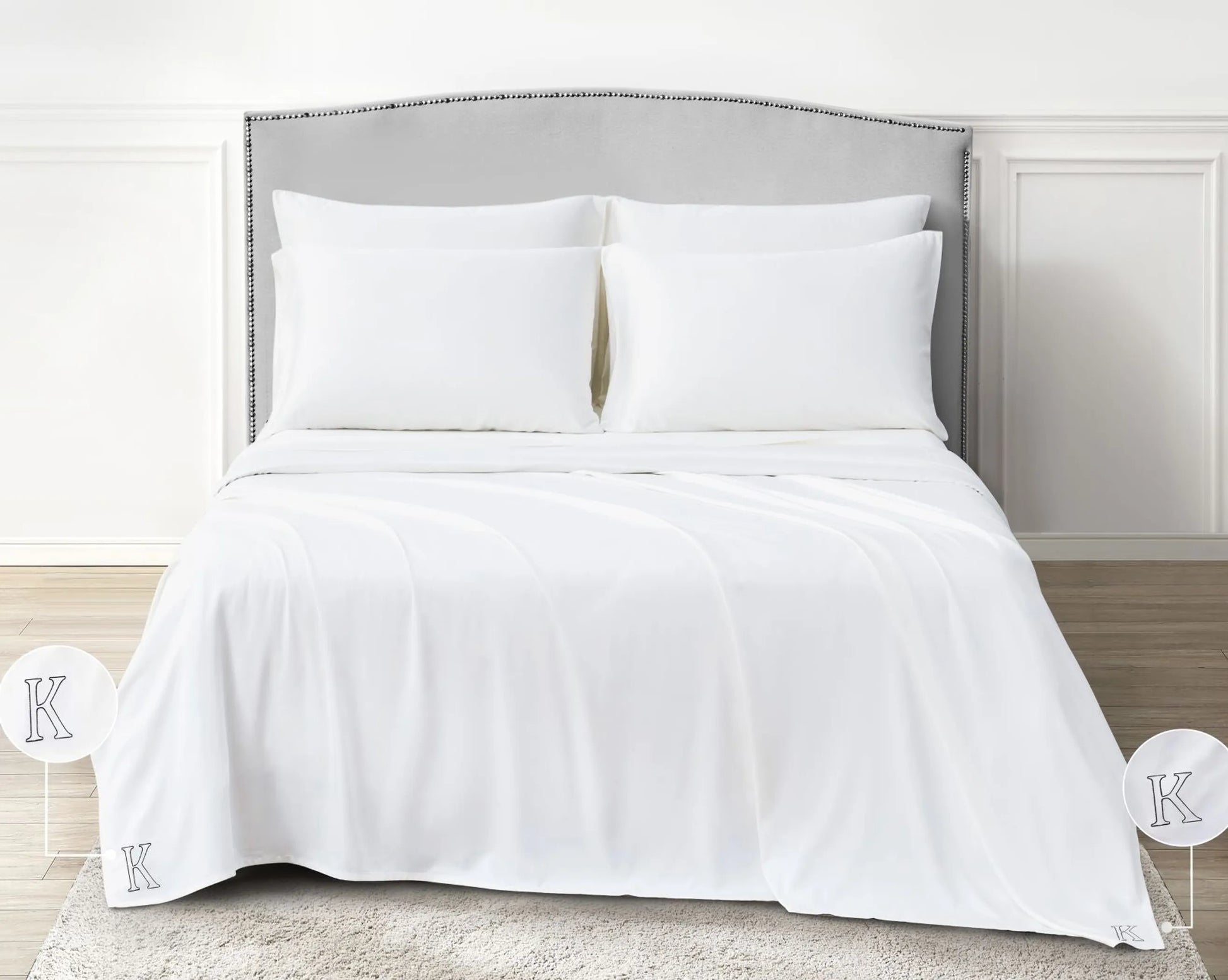 White Bambusa 7-Piece Sheet Set – Soft, Breathable & Easy to Use Bambusa Sheets