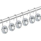 12 Piece Set - Crystal Clear Acrylic Shower Curtain Hooks Home Mart Goods