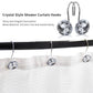 12 Piece Set - Crystal Clear Acrylic Shower Curtain Hooks Home Mart Goods