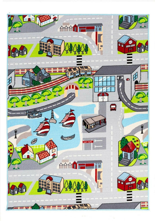 City Roads Kids Play Mat – Educational, Soft & Reversible Rug Home Mart Goods
