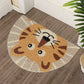 Half Circle Beige Tiger Door Mat – Durable, Non-Slip & All-Weather Home Mart Goods