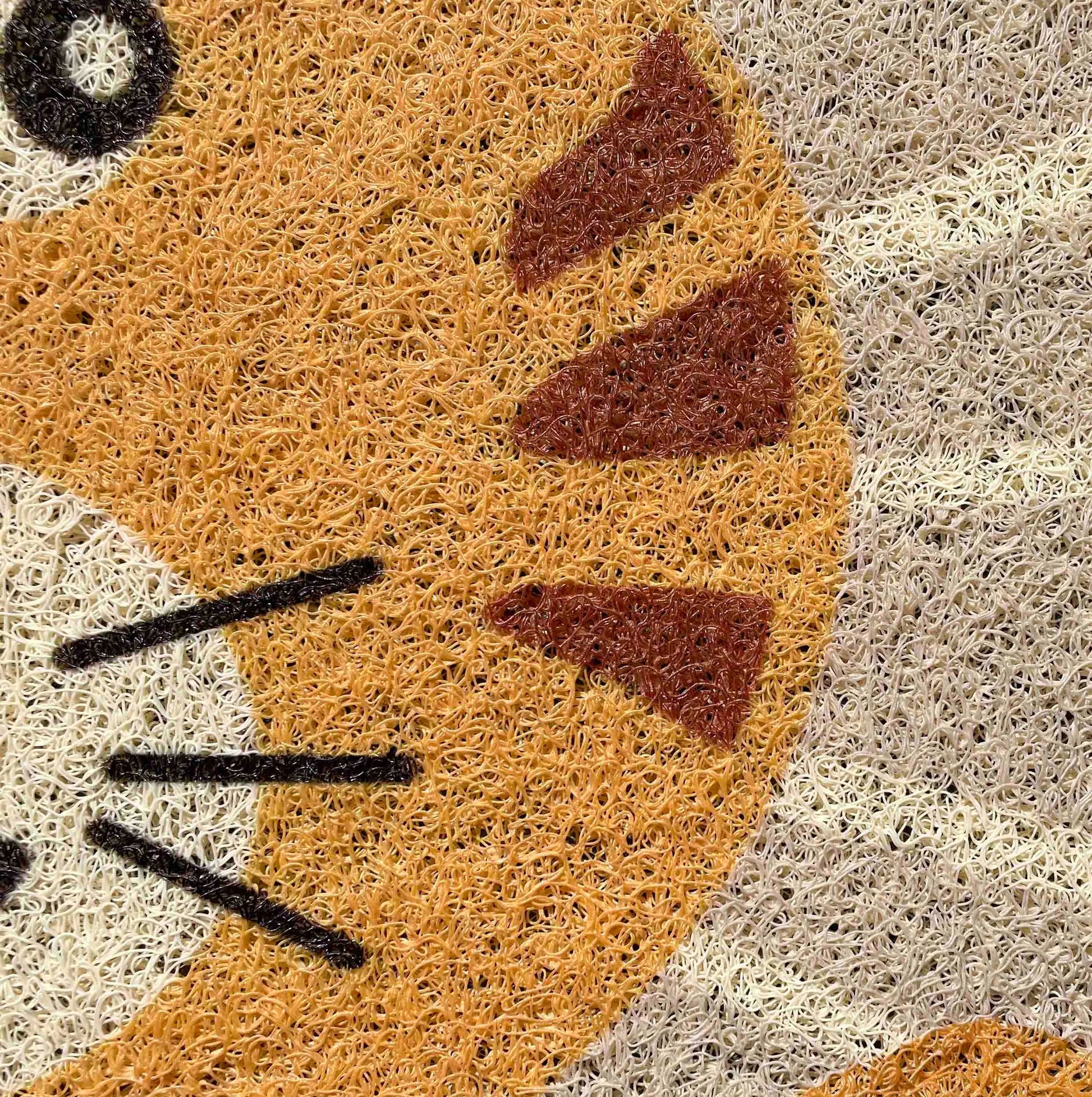 Half Circle Beige Tiger Door Mat – Durable, Non-Slip & All-Weather Home Mart Goods