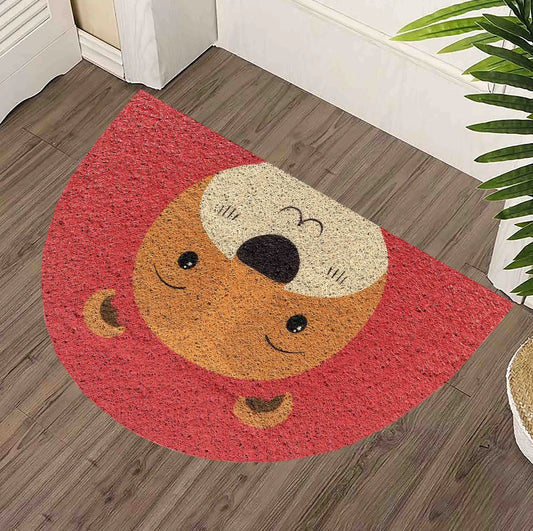Half Circle Red Lion Door Mat – Durable, Non-Slip & All-Weather Home Mart Goods