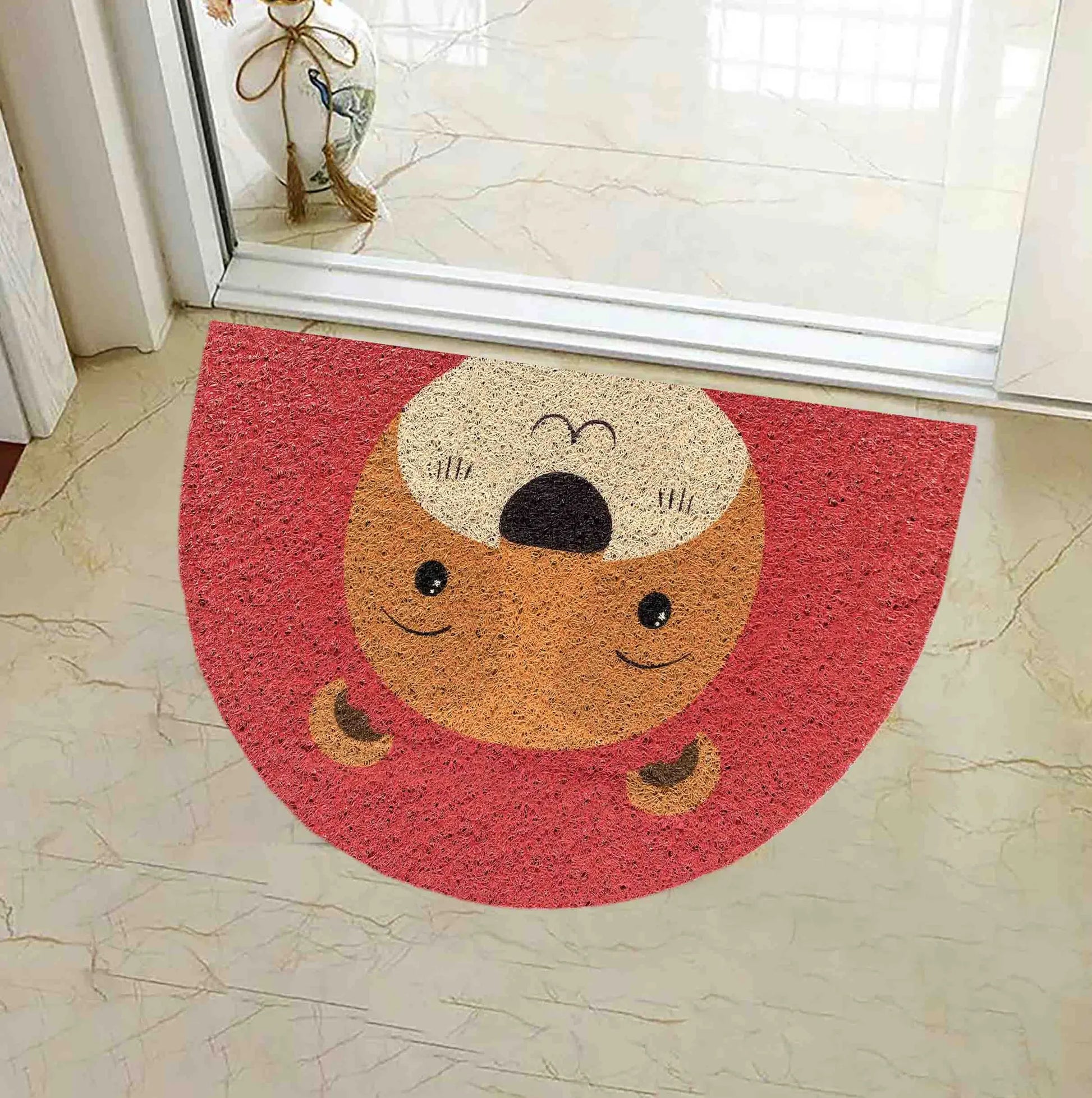 Half Circle Red Lion Door Mat – Durable, Non-Slip & All-Weather Home Mart Goods