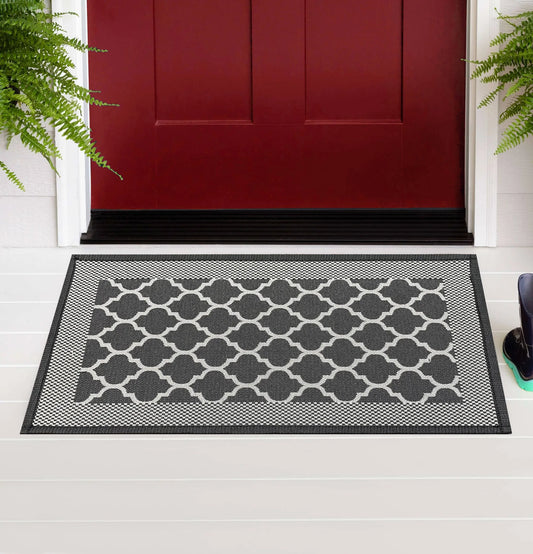Black All-Season Door Mat – Durable, Absorbent & Non-Slip (18" x 30") Home Mart Goods