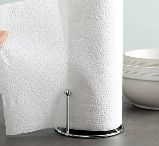 Tall - Silver Metal Paper Towel Holder Home Mart Goods