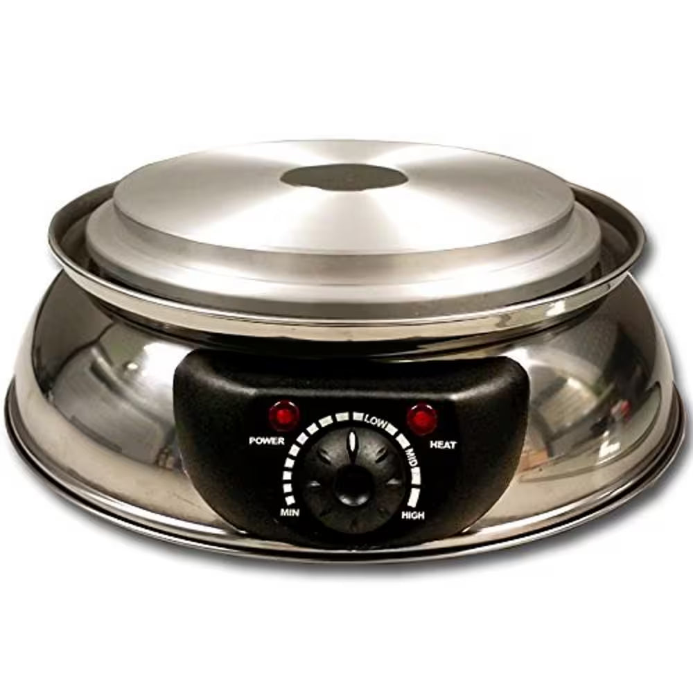 Elevate Your Dining Experience with the Shabu 7.75-Inch Stainless Steel Electric Wok and Mongolian Hot Pot - Featuring a Broiler for Perfectly Cooked Meals