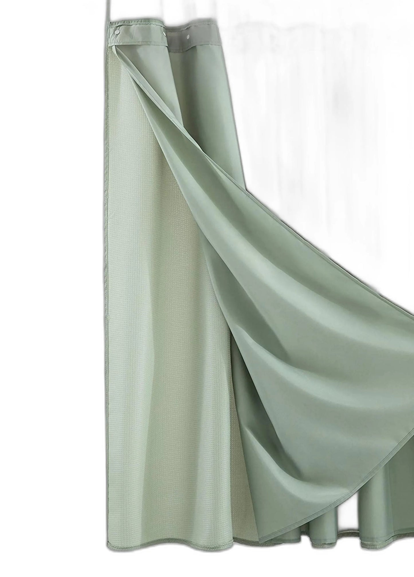 Sage Green Modern Grid Shower Curtain & Liner Set – Calm, Clean & Elegant HomeRoots