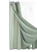 Sage Green Modern Grid Shower Curtain & Liner Set – Calm, Clean & Elegant HomeRoots