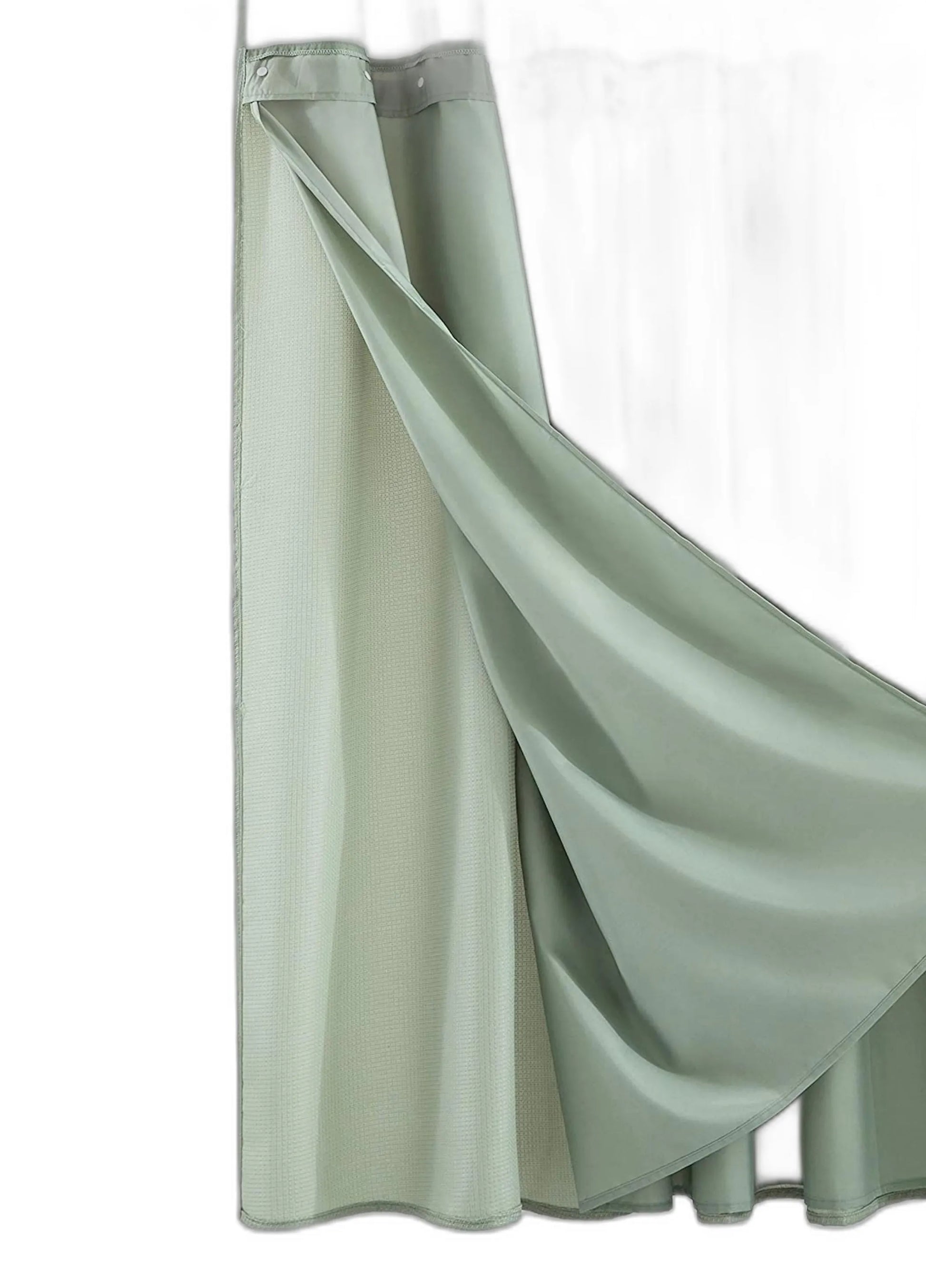Sage Green Modern Grid Shower Curtain & Liner Set – Calm, Clean & Elegant HomeRoots