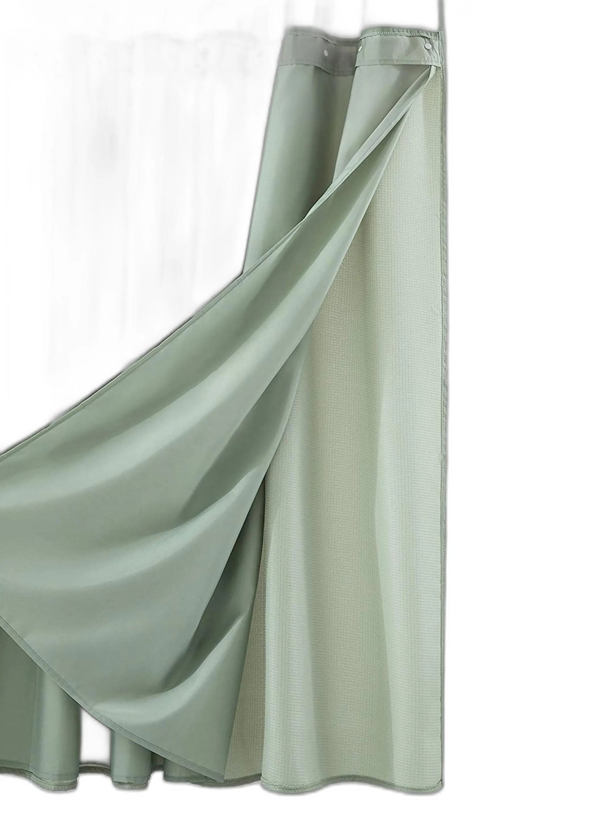 Sage Green Modern Grid Shower Curtain & Liner Set – Calm, Clean & Elegant HomeRoots