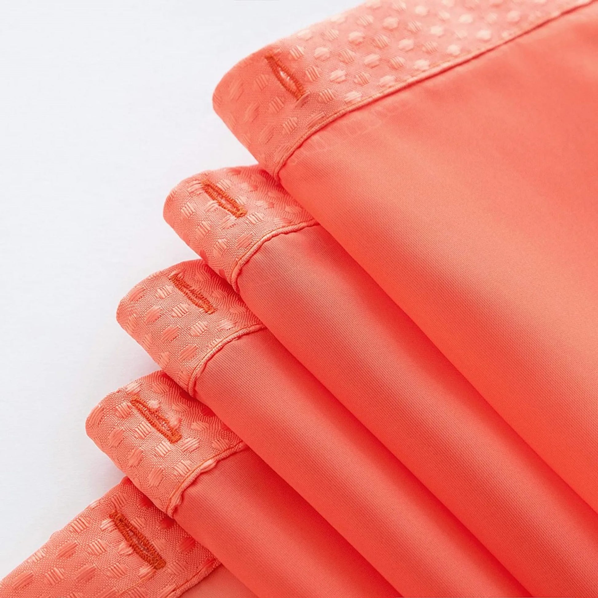 Coral Sheer Grid Shower Curtain & Liner Set – Warm, Fresh & Stylish HomeRoots