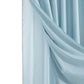 Light Blue Sheer Grid Shower Curtain & Liner Set – Calm, Clean & Elegant HomeRoots