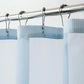 Light Blue Sheer Grid Shower Curtain & Liner Set – Calm, Clean & Elegant HomeRoots