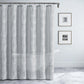 Gray Floral Embroidered Shower Curtain – Elegant, Soft & Hotel-Inspired HomeRoots