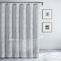 Gray Floral Embroidered Shower Curtain – Elegant, Soft & Hotel-Inspired HomeRoots
