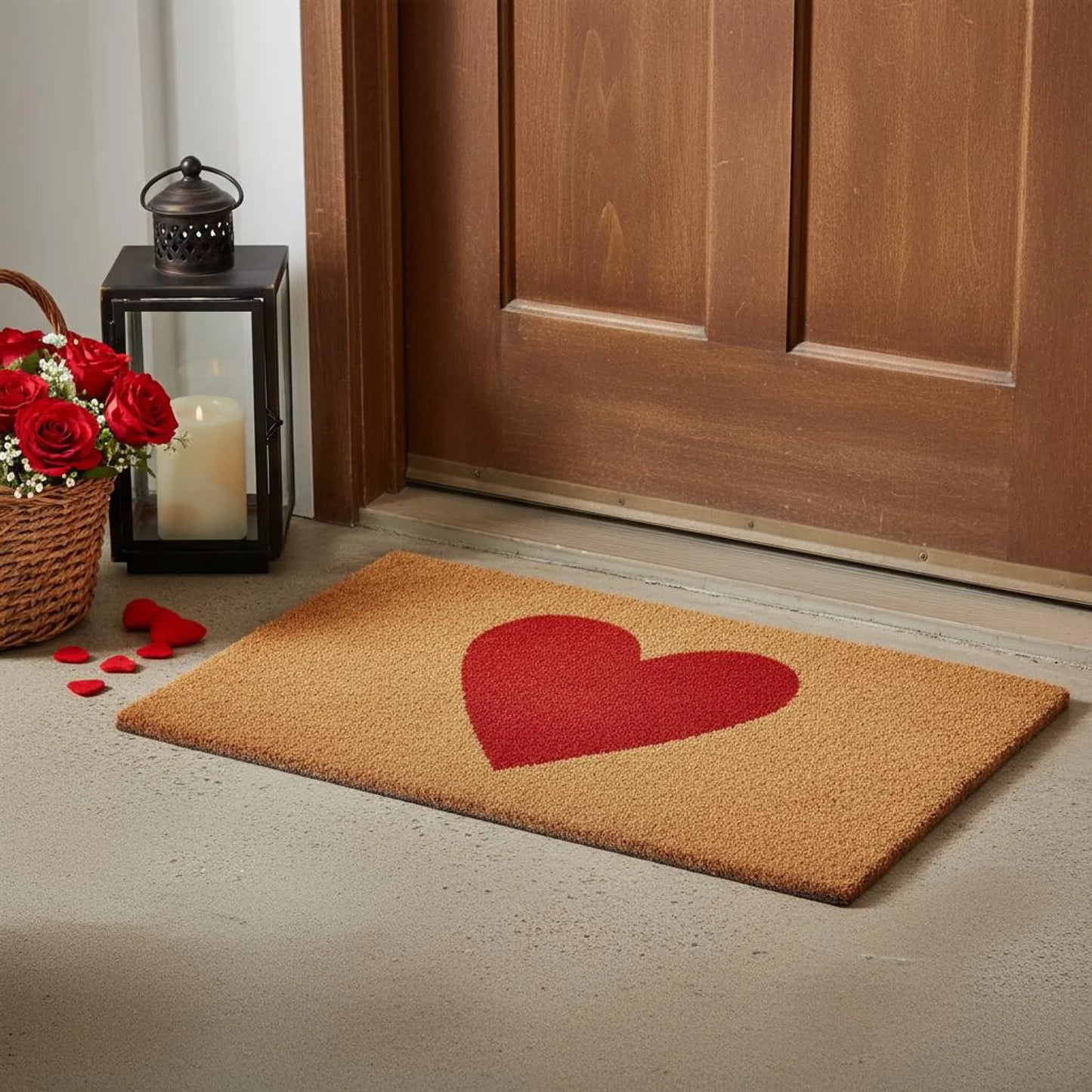 Heart Outdoor Coir Door Mat