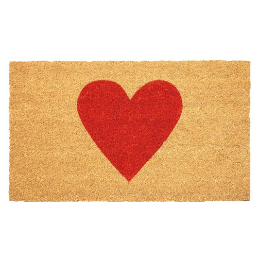 Heart Outdoor Coir Door Mat