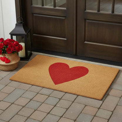 Heart Coir Door Mat – Durable, Eco-Friendly & Welcoming (30" x 48") HomeRoots