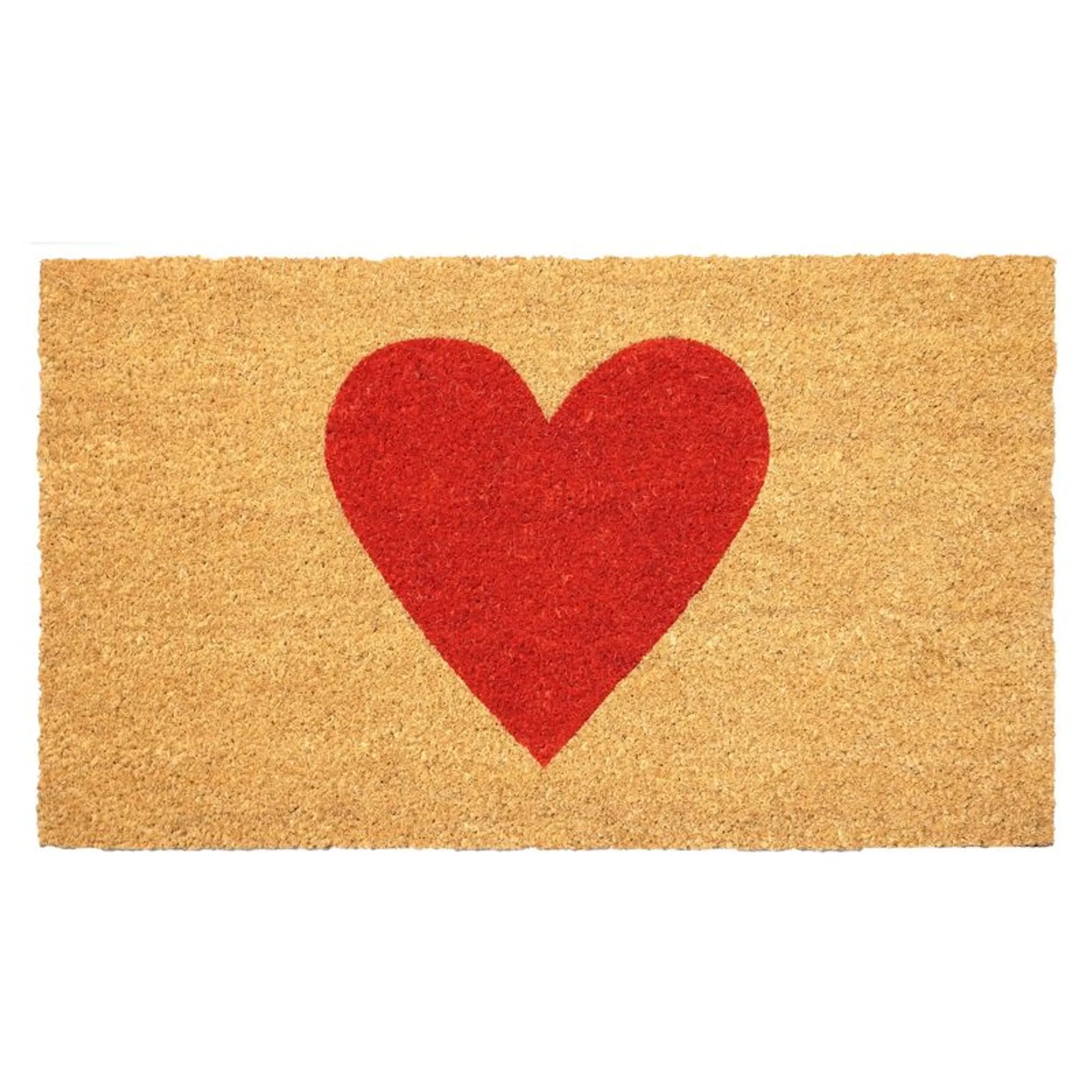 Heart Coir Door Mat – Durable, Eco-Friendly & Welcoming (30" x 48") HomeRoots