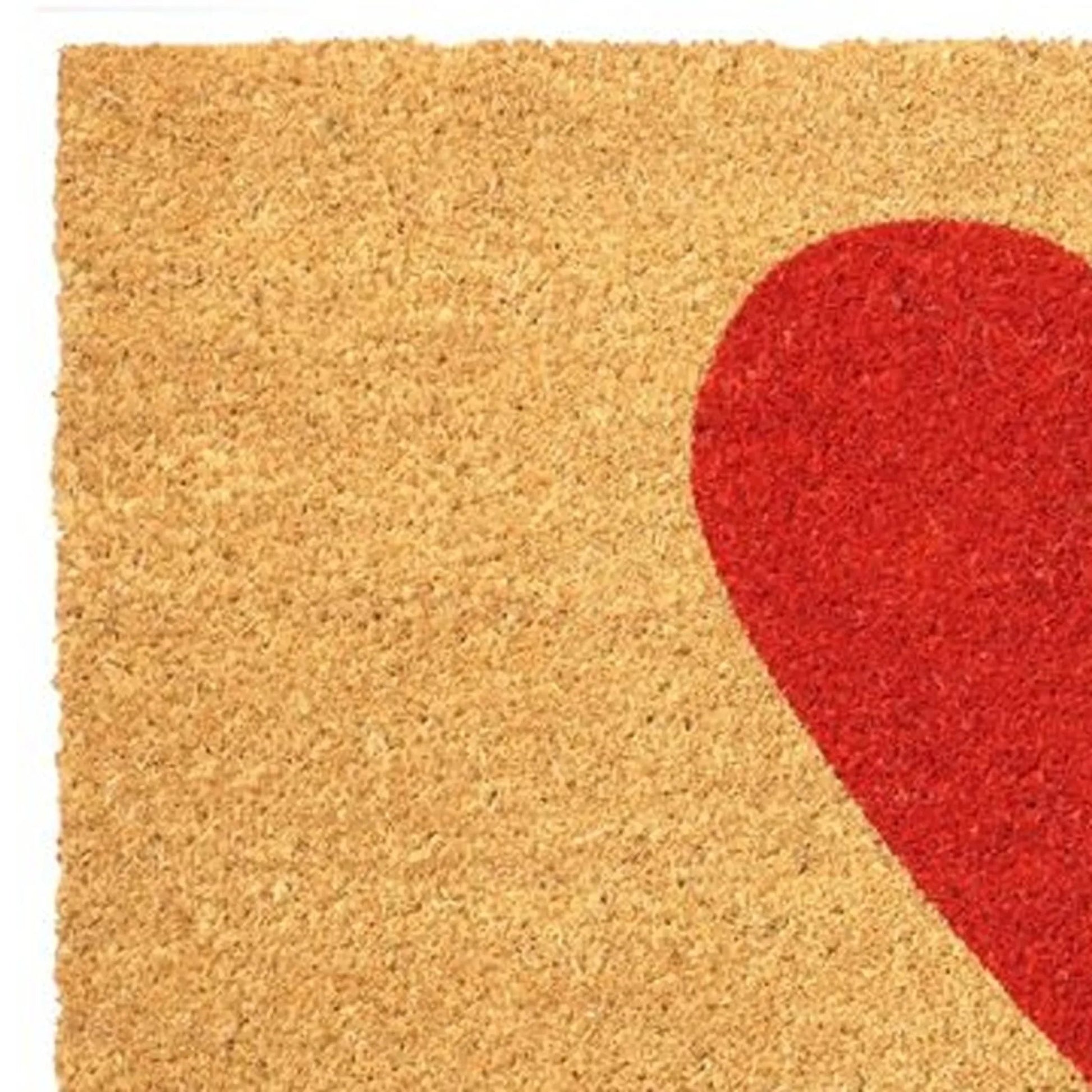 Heart Coir Door Mat – Durable, Eco-Friendly & Welcoming (30" x 48") HomeRoots
