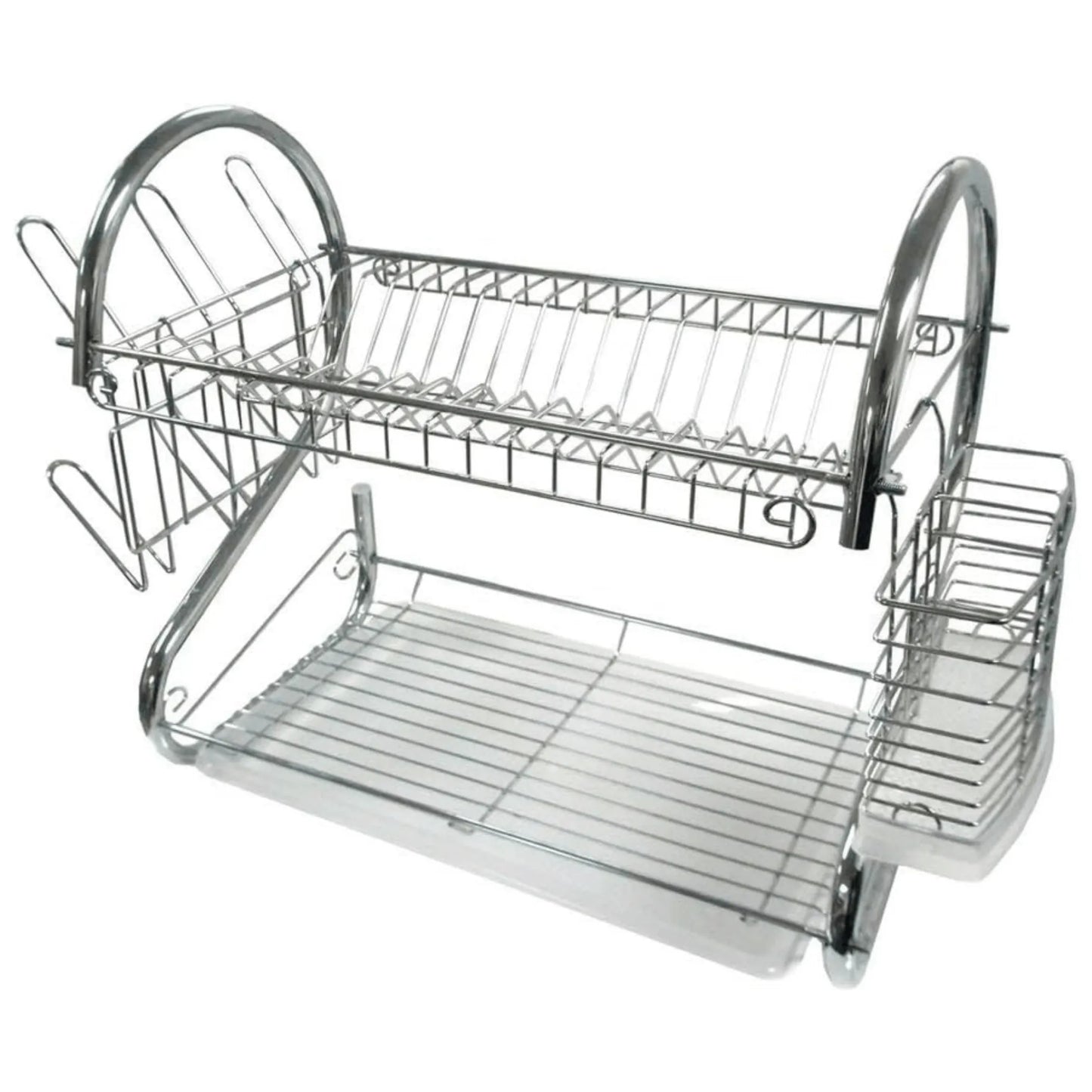 Better Chef 2-Level Chrome-Space-Saving Over-the-Sink Dish Drying Rack – Modern Kitchen Organizer Better Chef