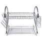 Better Chef 2-Level Chrome-Space-Saving Over-the-Sink Dish Drying Rack – Modern Kitchen Organizer Better Chef