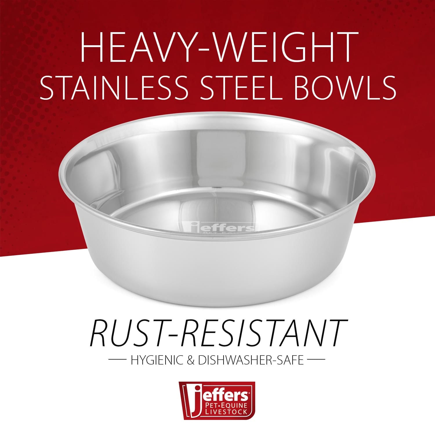Heavy Weight Stainless Steel Pet Bowl – Durable, Stable & Easy to Clean Jeffers