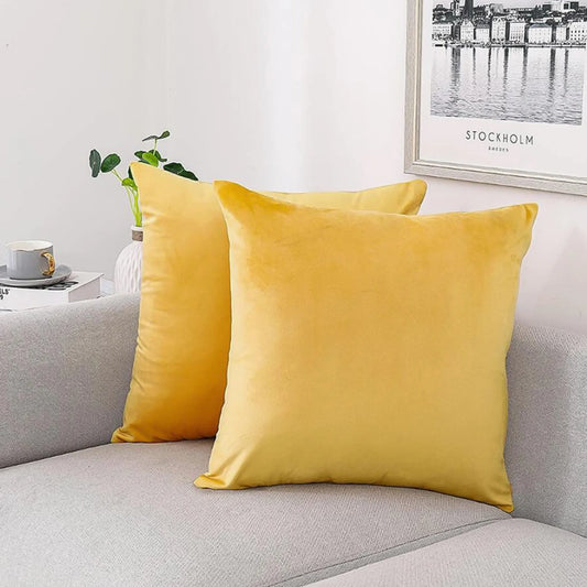 Golden Velvet Pillow Cover – Luxurious, Soft & Radiant Elegance SOGA
