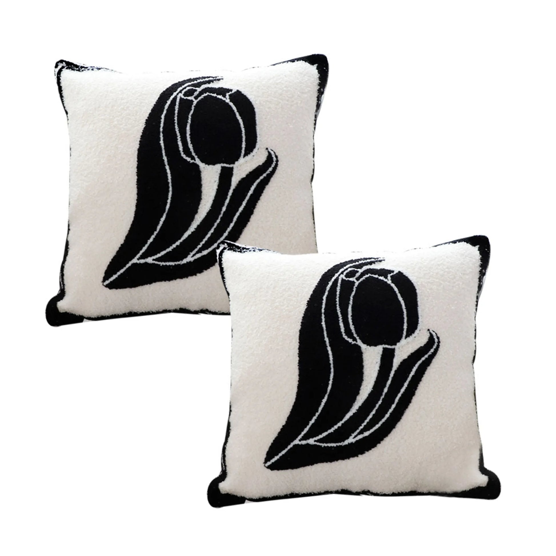 Abstract Swan Pillow Covers (Set of 2) – Modern Art Meets Everyday Comfort SOGA