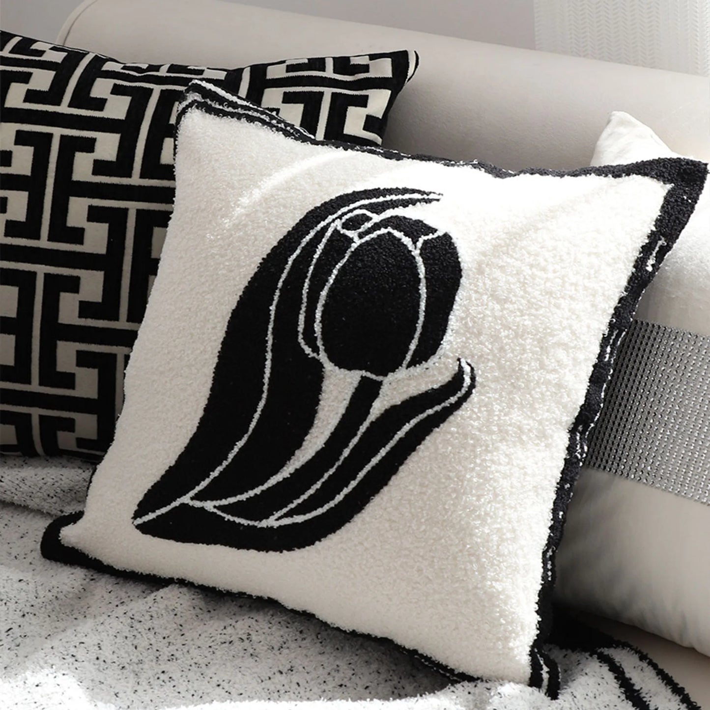 Abstract Swan Pillow Covers (Set of 2) – Modern Art Meets Everyday Comfort SOGA