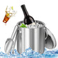Double-Wall Stainless Steel Insulated Ice Bucket Set – Keep Drinks Cold for Hours