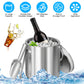 Double-Wall Stainless Steel Insulated Ice Bucket Set – Keep Drinks Cold for Hours