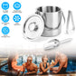 Double-Wall Stainless Steel Insulated Ice Bucket Set – Keep Drinks Cold for Hours