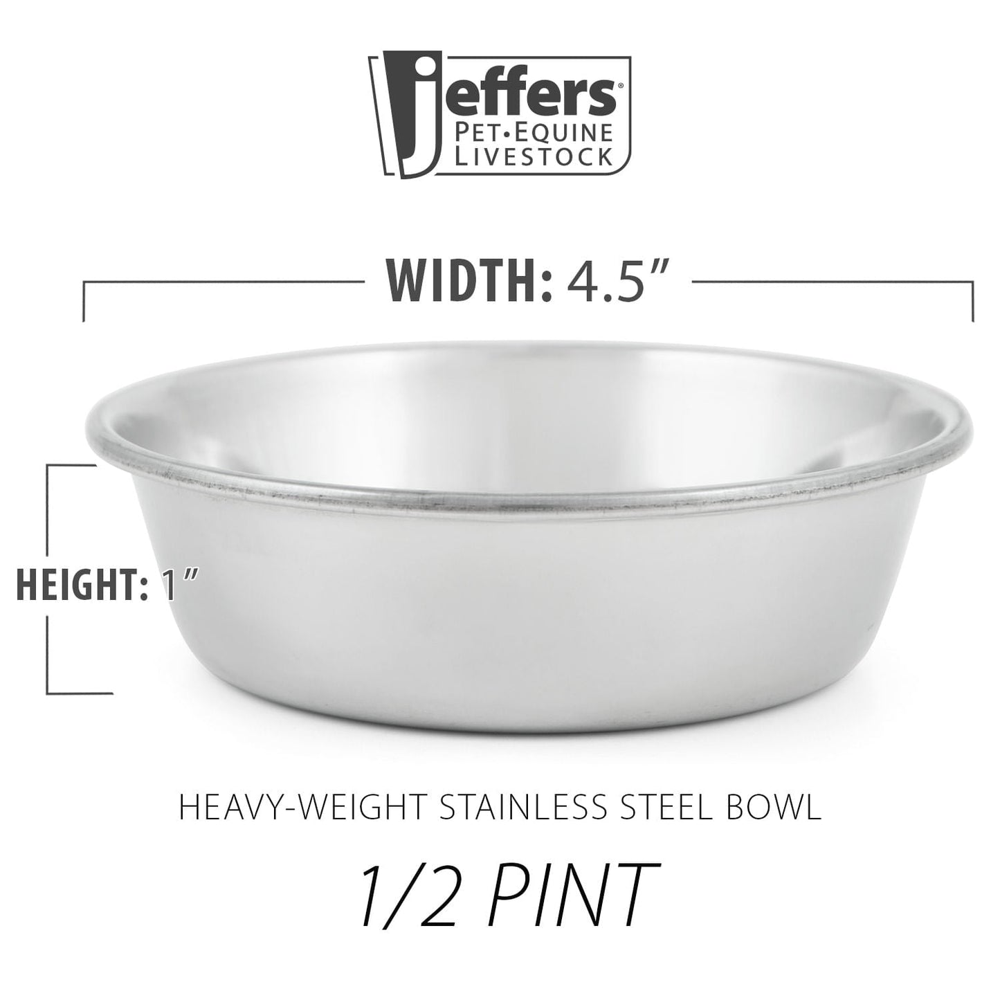 Heavy Weight Stainless Steel Pet Bowl – Durable, Stable & Easy to Clean Jeffers