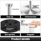 Paper Towel Holder Countertop, 4 Non-Slip Suction Cups, Weighted Base | Silver | Rust-Resistant Stainless Steel for Long-Lasting Use | Fits Most Towel Rolls | Steady and Easy Tear