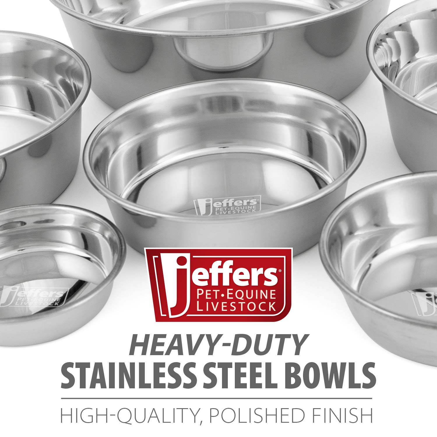 Heavy Weight Stainless Steel Pet Bowl – Durable, Stable & Easy to Clean Jeffers