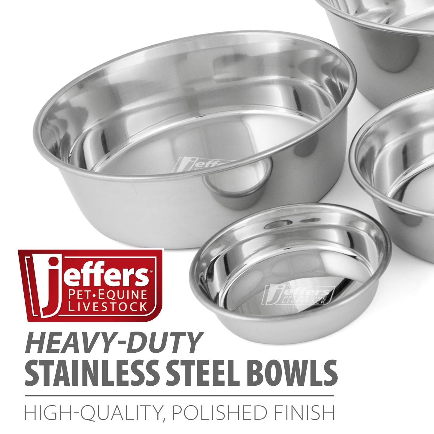 Heavy Weight Stainless Steel Pet Bowl – Durable, Stable & Easy to Clean Jeffers