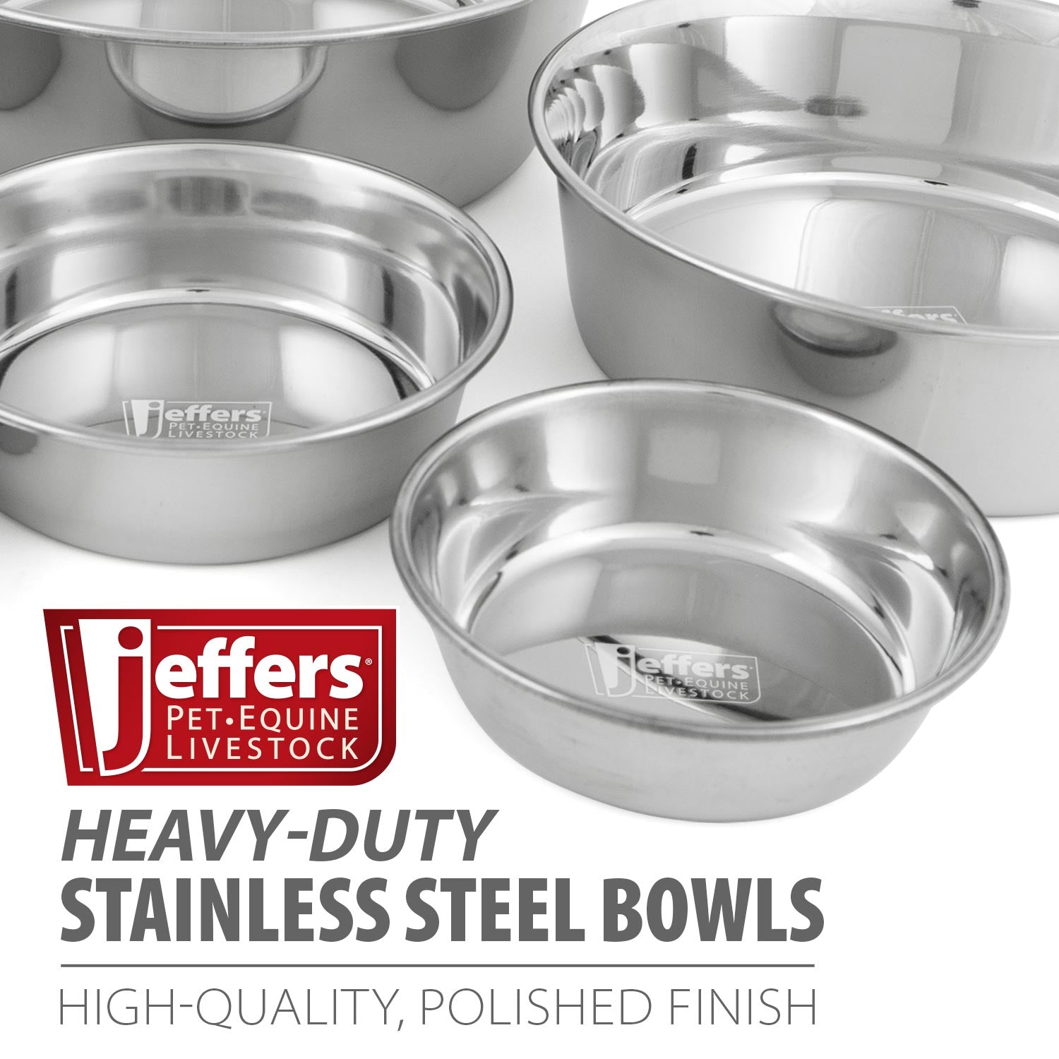 Heavy Weight Stainless Steel Pet Bowl – Durable, Stable & Easy to Clean Jeffers