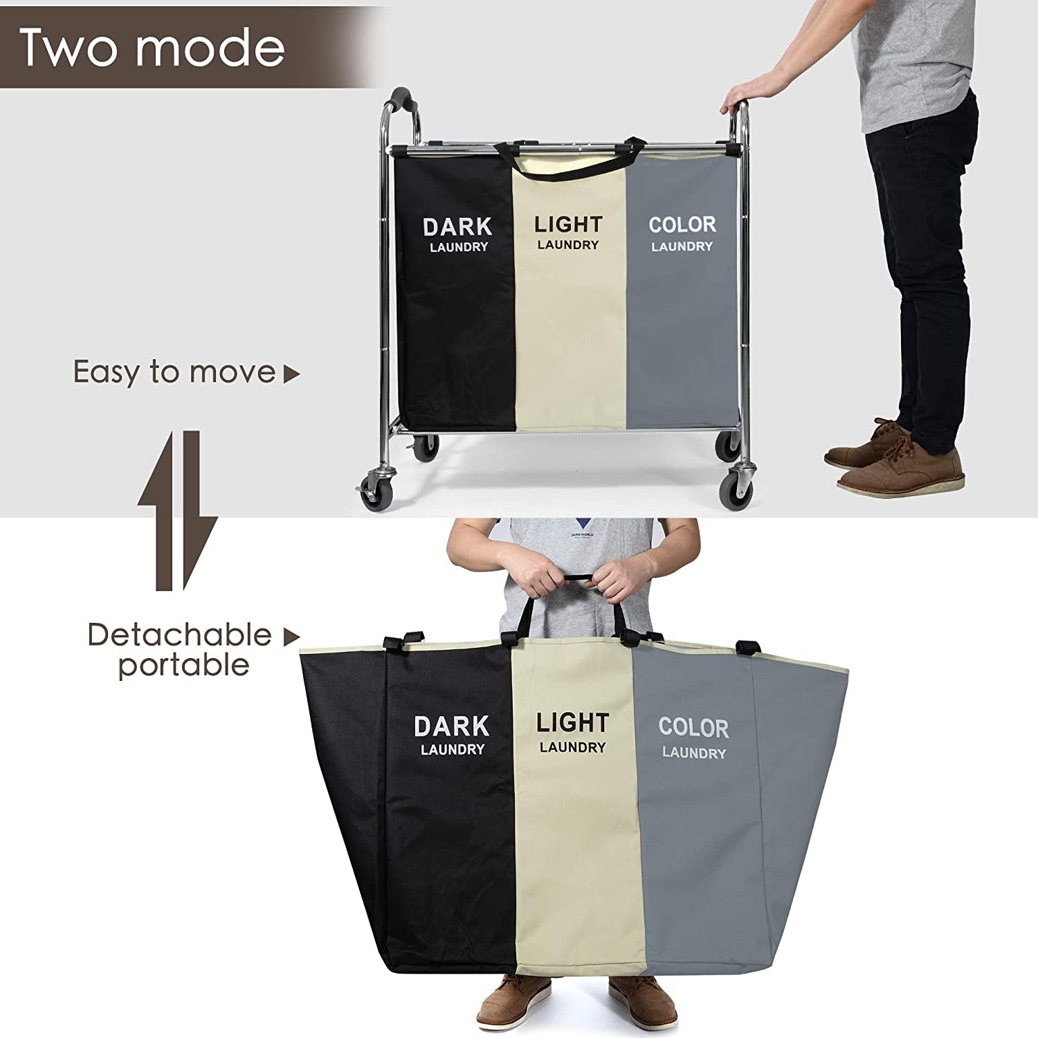 Versatile 240L Laundry Basket with Wheels - Perfect for Organizing Dirty Clothes, Towels, and Toys in Your Laundry Room or Dorm
