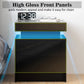 Elevate Your Space with Our Modern High Gloss LED Nightstand Set - Stylish Black Bedside Tables with 2 Drawers and RGB Lighting